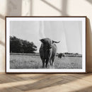 Black and White Highland Cow Wall Art Canvas Print | Rustic by MyGreatCanvas | Canvas Wall Art Prints | Photo Prints & Wall Decor