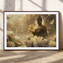 Golden Buddha Wall Art | Yoga Room Decor and Meditation Room by MyGreatCanvas | Canvas Wall Art Prints | Photo Prints & Wall Decor