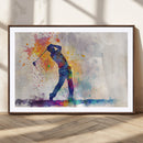 Watercolor Golf Swing Wall Art Canvas Print | Vibrant