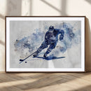 Hockey Player Wall Art Canvas Print - Sports-Inspired