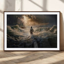 Jesus Walking on Water Wall Art Canvas Print - Religious