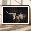 Texas Longhorn Wall Art Canvas Print | Western Ranch Decor |