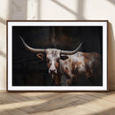 Texas Longhorn Wall Art Canvas Print | Western Ranch Decor |