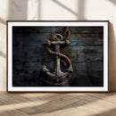 3 Panel Grunge Abstract Anchor Wall Art Canvas Print Set
