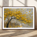 Yellow Blossom Tree Canvas Wall Art - Floral Abstract Modern