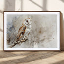 Barn Owl Wall Art | Watercolor Canvas Print | Perfect for