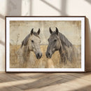 Chines Ink Style Grunge Horses Wall Art Canvas Print by MyGreatCanvas | Canvas Wall Art Prints | Photo Prints & Wall Decor