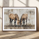 Vintage Horses Wall Art | Ready to Hang and Framed Triptych by MyGreatCanvas | Canvas Wall Art Prints | Photo Prints & Wall Decor