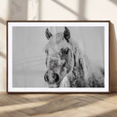 White Horse Wall Art | Ready to Hang and Framed | Winter