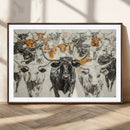 Texas Longhorn Wall Art Canvas Print – Herd Abstract Cow by MyGreatCanvas | Canvas Wall Art Prints | Photo Prints & Wall Decor