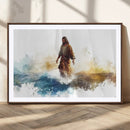 Watercolor Jesus Walking Wall Art Print, Jesus Water Canvas by MyGreatCanvas | Canvas Wall Art Prints | Photo Prints & Wall Decor