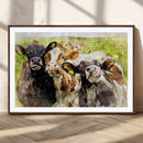 Curious Cows Farmhouse Wall Art | Ready to Hang and Framed