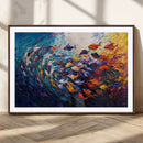 Vibrant Abstract Fish Swarm Art – Colorful Fish Inspired