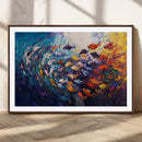 Vibrant Abstract Fish Swarm Art – Colorful Fish Inspired