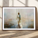 Framed Jesus Walking on Water Wall Art - 3-Panel Christian