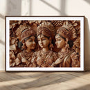 Indian Woman Statue Wall Art Canvas Print