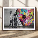Banksy Print - Street Art Canvas Wall Art - Kids Revealing
