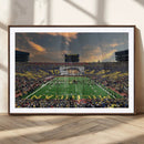 University of Michigan Wolverines Print Canvas, Football