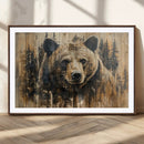 Majestic Grizzly 399 Bear Wall Art | 3-Panel Rustic Canvas