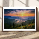 Majestic Mountain Sunrise Print | Landscape Wall Art |