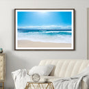 Wall Art Canvas Print Shiny Blue Sea and Beach by MyGreatCanvas | Canvas Wall Art Prints | Photo Prints & Wall Decor