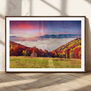 Autumn Mountain Foggy Landscape Wall Art Canvas Print | by MyGreatCanvas | Canvas Wall Art Prints | Photo Prints & Wall Decor