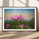 Pink Flower on the Mountain Canvas Print, Framed Pink Flower