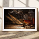 Whiskey and Cigar Wall Art Canvas Print by MyGreatCanvas | Canvas Wall Art Prints | Photo Prints & Wall Decor