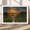Lake and Flower Wall Art Canvas Print