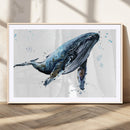 Watercolor Whale Wall Art Canvas Print by MyGreatCanvas | Canvas Wall Art Prints | Photo Prints & Wall Decor