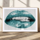 Blue Lips Wall Art Canvas Print