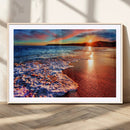 Colorful Coastal Sunset on the Beach Canvas Print, Ocean
