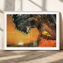 Surf Wave Sunset Canvas Wall Art Print, 3-Panel Ocean