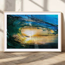 Ocean Wave at Sunset Canvas Art, Large Wall Print of Vibrant