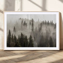 Foggy Mountain Wall Art | 3-Panel Foggy Forest and Mountain