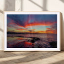 Glorious Sunset on The Beach Wall Art Canvas Print
