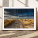 Ocean Beach Dark Clouds Wall Art Canvas Print