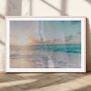 Tranquil Ocean Beach Sunset Canvas Wall Art | 3-Panel by MyGreatCanvas | Canvas Wall Art Prints | Photo Prints & Wall Decor