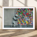 Banksy Colorful Street Graffiti Canvas Wall Art Print, by MyGreatCanvas | Canvas Wall Art Prints | Photo Prints & Wall Decor