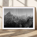 Everest Himalaya Mountain Peaks Black & White Triptych