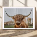 Highland Cow Animal Scottish Cattle Art Print Farmhouse Wall