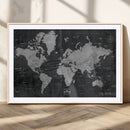World Map Canvas Print – Detailed Map of the World Wall Art