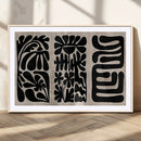 Canvas Print Wall Art Abstract Art Boho, Framed Boho Art