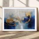 Navy Blue Abstract Wall Art Canvas Print