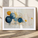 Geometric Blue Orange Abstract Wall Art Canvas, Geometric
