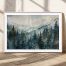 Serenity Forest Wall Art Canvas | Foggy Mountain Landscape