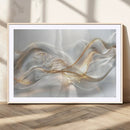 Abstract art Grey and Gold Lines Wall Art