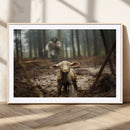Jesus Lost Lamb Canvas Wall Art – Heartwarming Woodland by MyGreatCanvas | Canvas Wall Art Prints | Photo Prints & Wall Decor