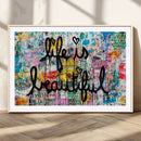 Life Beautiful Art Print - Banksy Graffiti Wall Art Canvas by MyGreatCanvas | Canvas Wall Art Prints | Photo Prints & Wall Decor