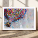Don't Look Up Movie Canvas Wall Art - Vibrant Floating House